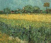 Vincent Van Gogh View of Arles with Irises oil painting on canvas